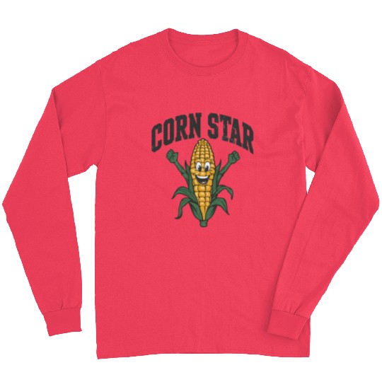 Funny Farm Food Long Sleeves Corny Cob Farmer Corn Star