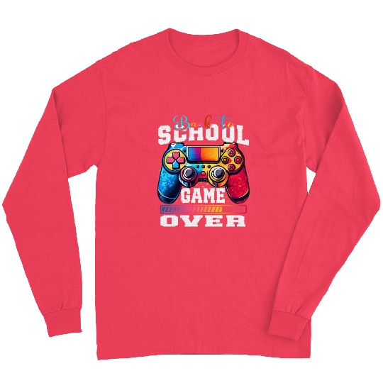 Happy Back to school Game Over Grunge Design Long Sleeves