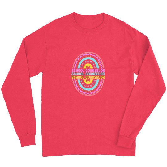 Rainbow Boho School Guidance School Counselor Long Sleeves