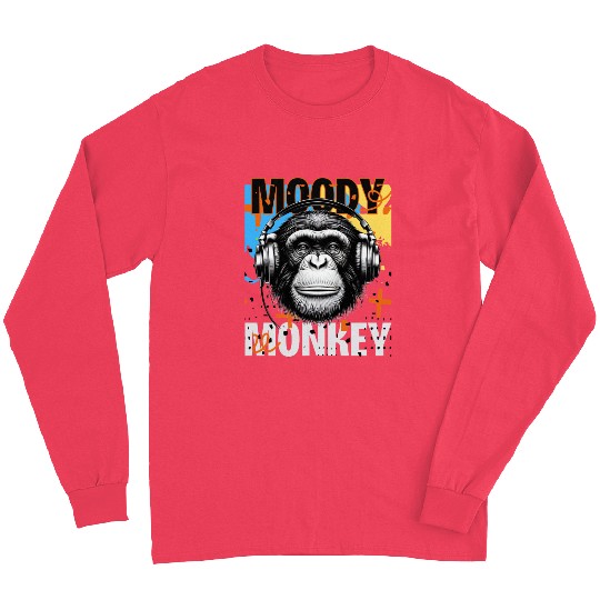 Moody Monkey | Funky Headphones Long Sleeves