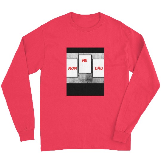Family Love Trio: Mom, Me, and Dad Frames Long Sleeves