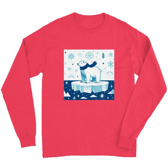 Polar Bear in Winter Wonderland Long Sleeves
