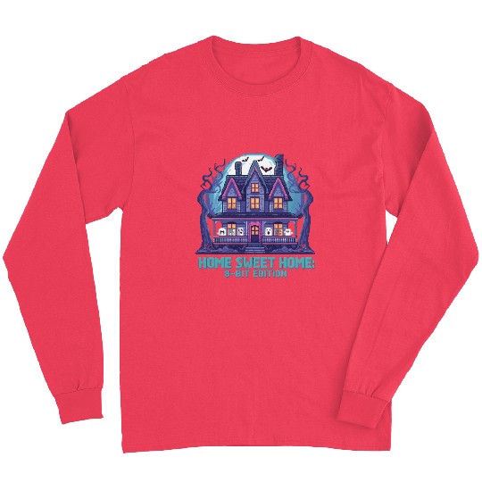 8 Bit Haunted House 01 Long Sleeves