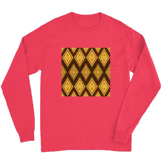 Ancient Gold Diamond Pattern, indigenous art Long Sleeves