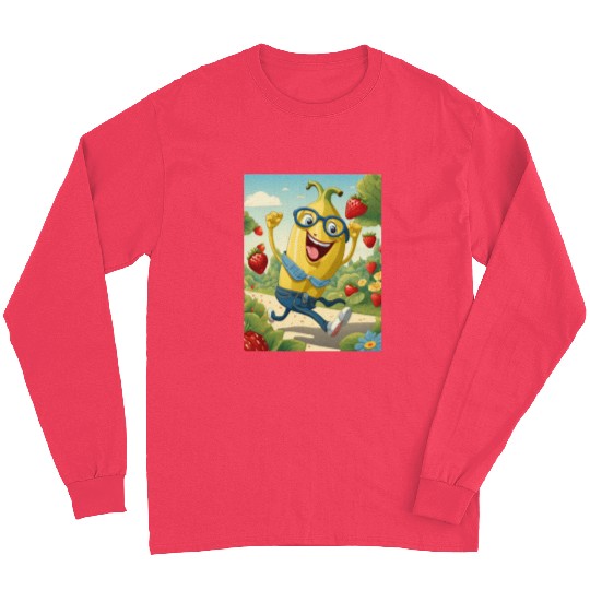 The laughed banana colourful design. Long Sleeves
