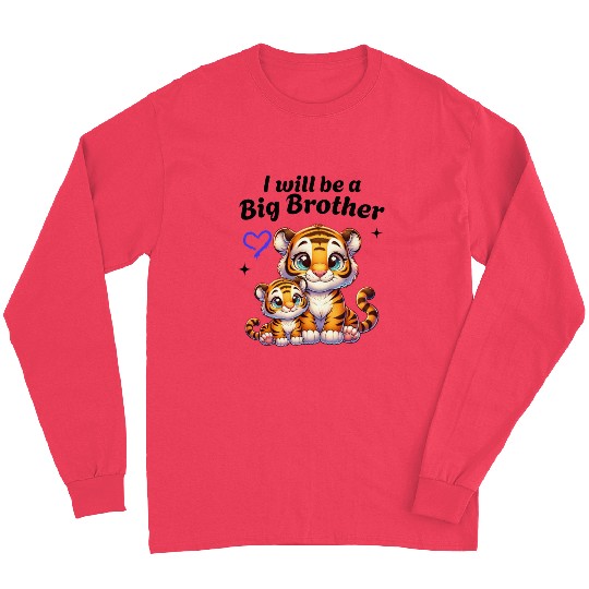 I'm Going To Be A Big Brother Sweet Tigers, Long Sleeves