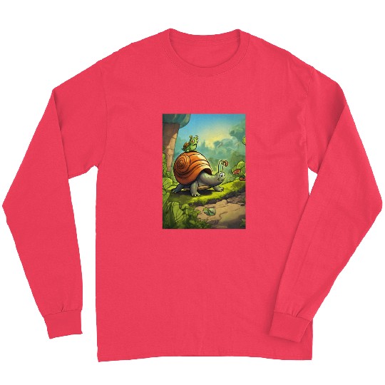 a CARTOON IMAGE OF A TERRIFIED Long Sleeves