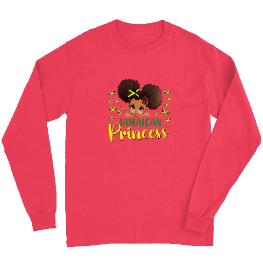 Jamaica Princess Flag for Girls Jamaican Pride Long Sleeves