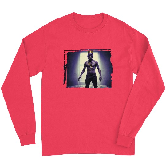 Portrait full body zombie with gold crown Long Sleeves