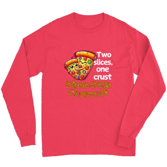 Cheesy Together: Two Slices, One Heart! Long Sleeves