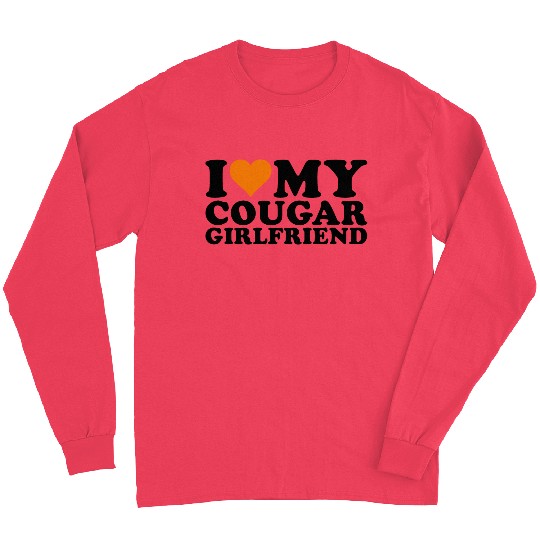 I Love Cougars Cougar Humor Valentine's Day 1WH2 Long Sleeves