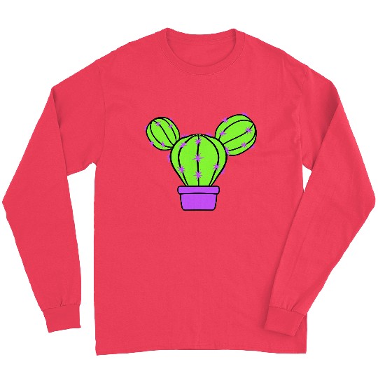 Cactus Prickly Spines Desert Cacti Cool Flower Pot Long Sleeves