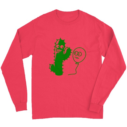 Cactus Balloon Friends Handshake Greeting Spikes Long Sleeves