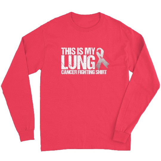 This Is My Lung Cancer Fighting Cancer Awareness Long Sleeves