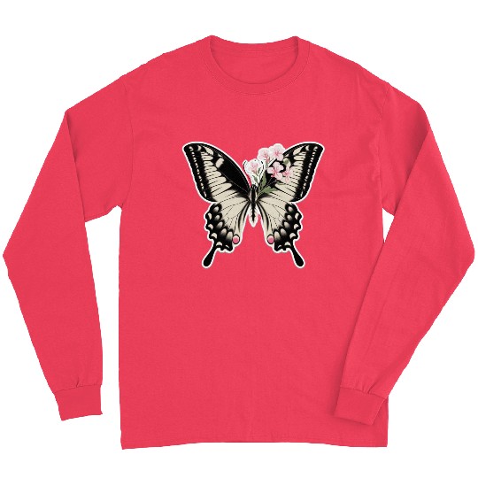 Elegant Butterfly Floral Long Sleeves