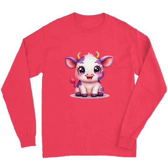 blueberry cow Gift unique Long Sleeves