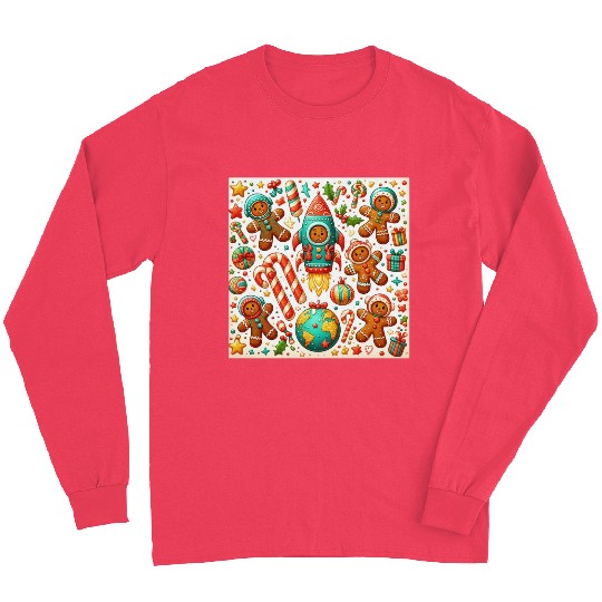 Christmas gingerbread shuttle Long Sleeves