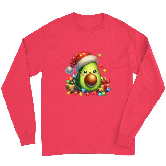 Christmas Avocado, Merry Christmas Long Sleeves