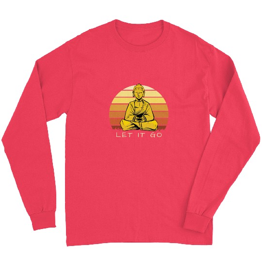 Let It Go Buddha Meditation Sunset Art Long Sleeves