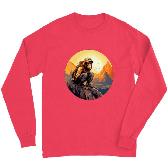 Monkey hiking / mountaineering monkey Long Sleeves