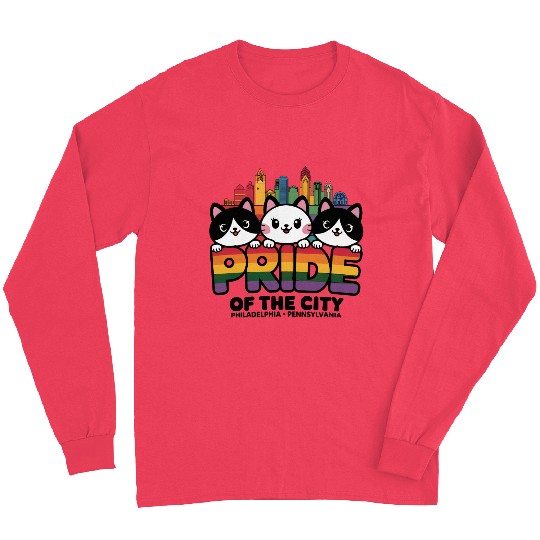 Pride of Philadelphia City Pennsylvania USA Rainbo Long Sleeves
