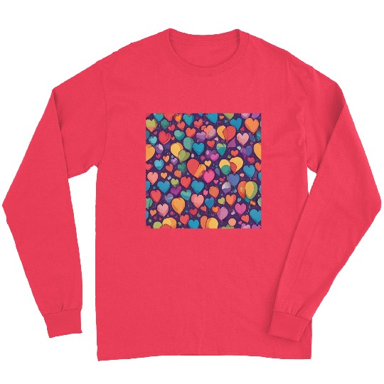 Hearts and balloon design in multiple colors Long Sleeves