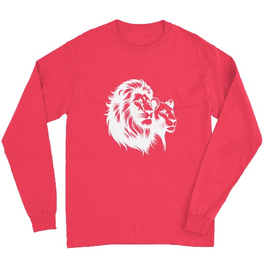Elegant Lion Couple Portrait Style Long Sleeves