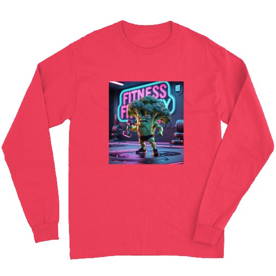 Cartoon Broccoli Gym Long Sleeves