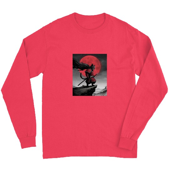 Japanese Cat Samurai Cat Long Sleeves