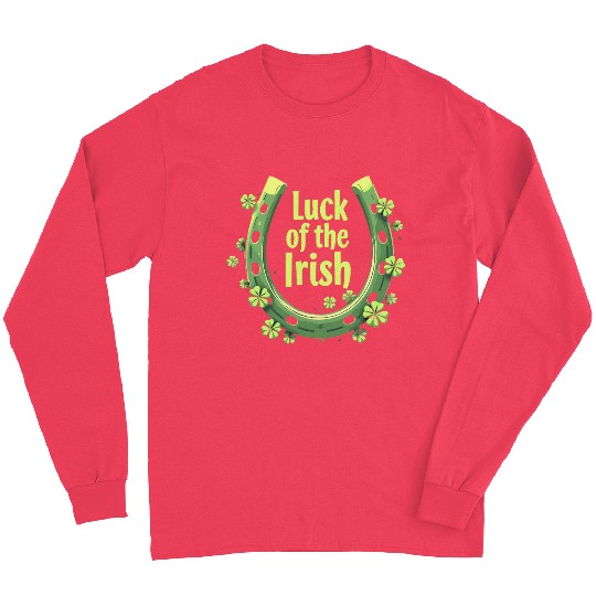 Luck of the Irish Horseshoe Design Long Sleeves
