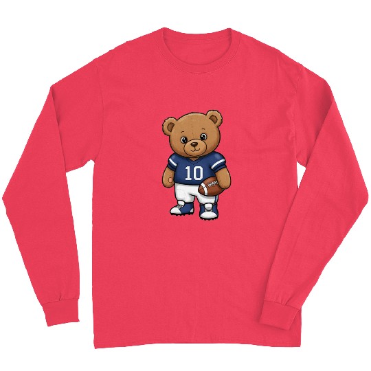 Teddy bear football player Long Sleeves