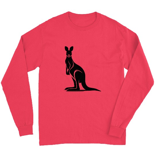 Marsupials Of The Wild Kangaroo Silhouette Long Sleeves