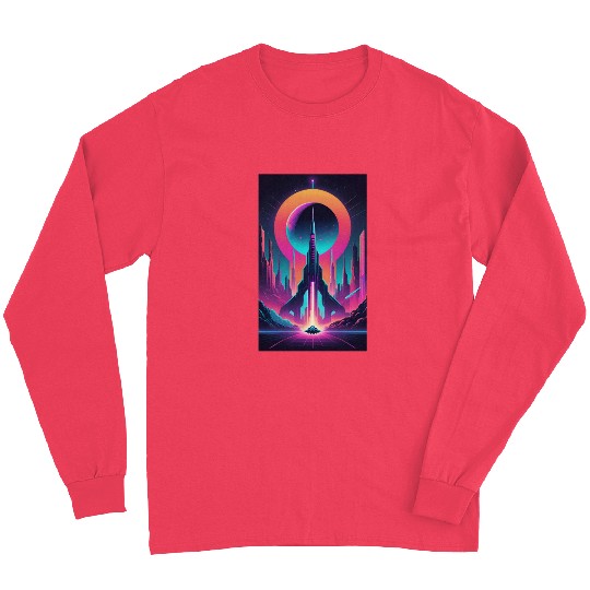 Neon Horizon: The Future of Space Exploration Long Sleeves