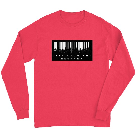 Keep Calm and Respawn – Clean & Modern Gamer Long Sleeves