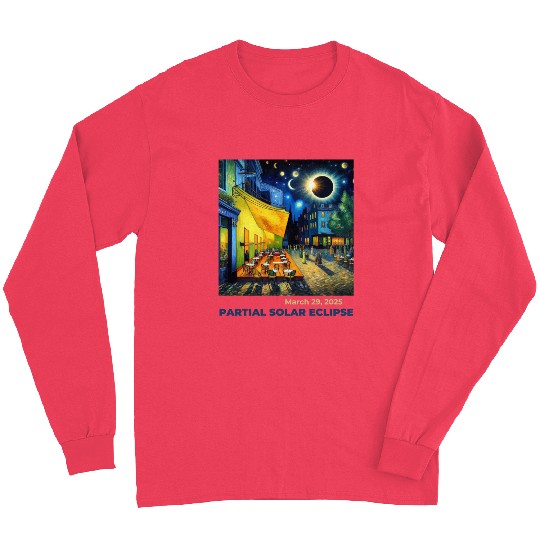 March 29, 2025 Partial Solar Eclipse Night Scene Long Sleeves