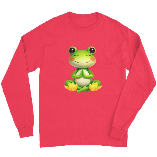 Zen Frog – Peaceful Meditation Frog Design Long Sleeves