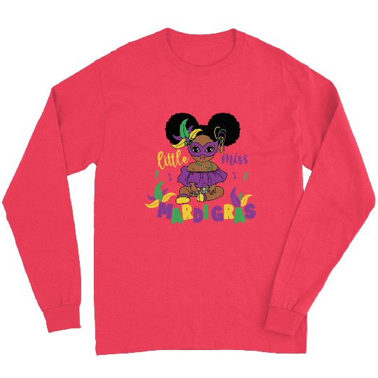 Little Miss Mardi Gras Baby Girl Design Long Sleeves