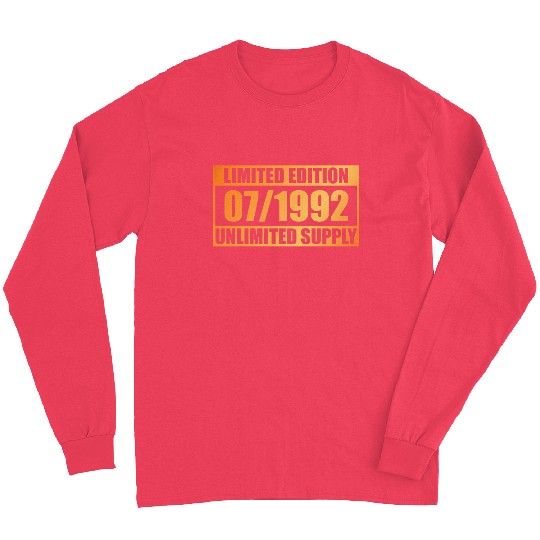 33rd birthday Limited Edition - ꝏ Supply 07/1992 Long Sleeves