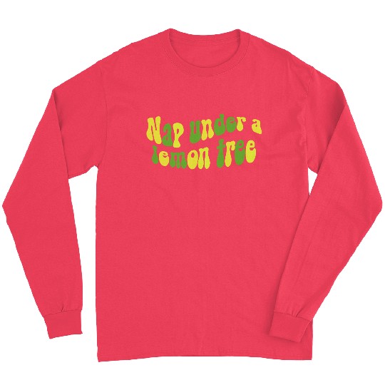 Nap Under a Lemon Tree Retro Design Long Sleeves