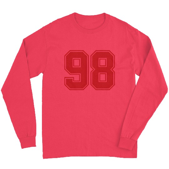 Bold Red 98 – Sporty Streetwear Year Design Long Sleeves
