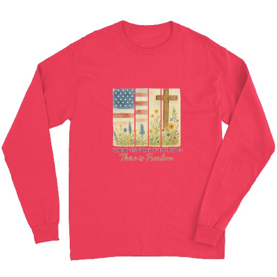 4th of July Where the Spirit Long Sleeves