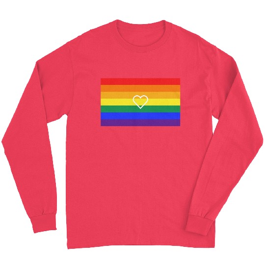 Rainbow Heart Pride Flag Long Sleeves