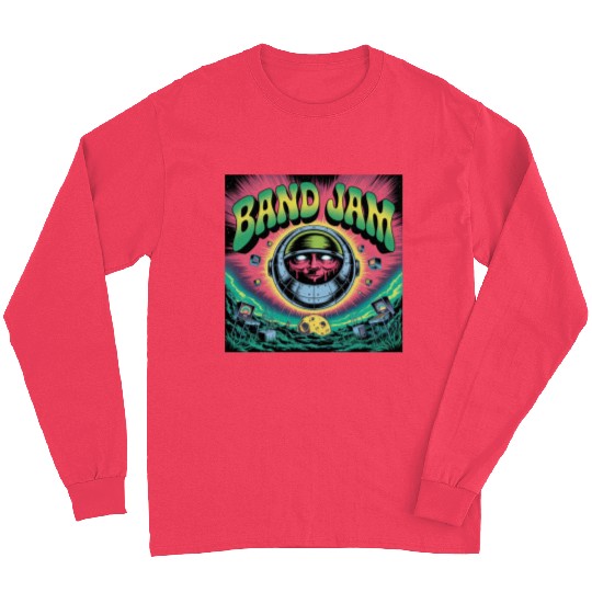Psychedelic Band Jam Poster with Mechanical Long Sleeves