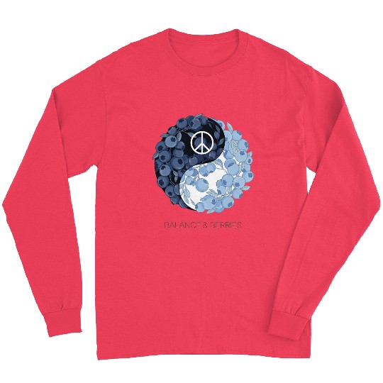 Balance & Berries – Yin Yang Blueberry Peace Desig Long Sleeves