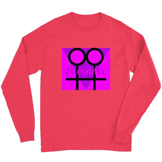 Women Symbol with Lavender Triangle Long Sleeves