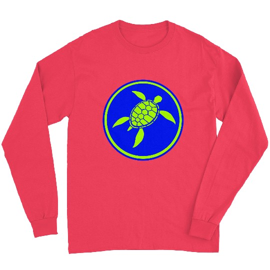 Water Turtle Shell Pattern Cool Lover Fun Swimming Long Sleeves