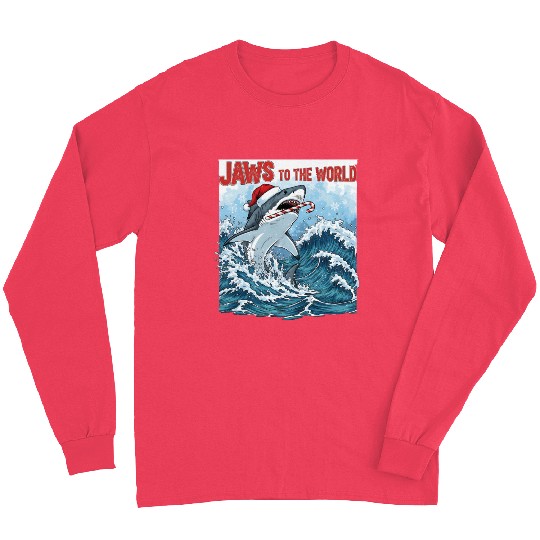 Jaws to the World – Christmastime Shark Attack Long Sleeves