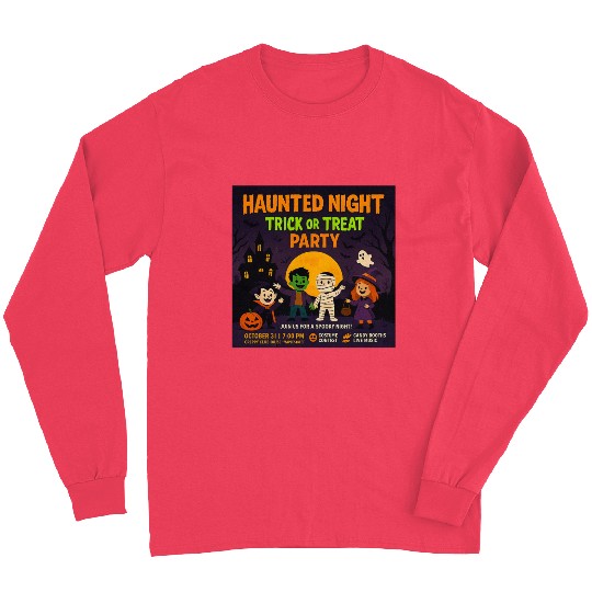 Halloween Haunted Night Trick or Treat Party Long Sleeves