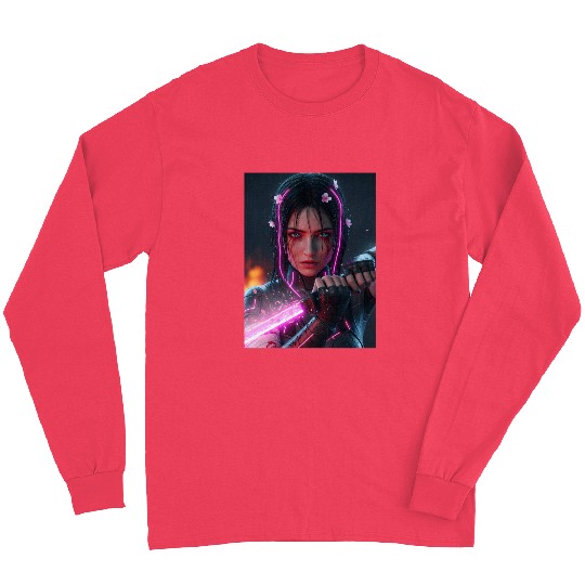 Cyberpunk Samurai Girl Long Sleeves