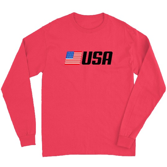 Patriotic American Flag Silhouette Long Sleeves